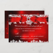 Elégante Dentelle et Bow Noël Vacances RSVP (Devant / Derrière)