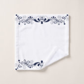 Elégante dentelle marine-Blue (Gant de toilette)