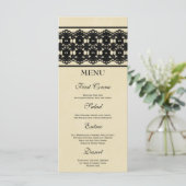 Elégante dentelle noire menu de repas de mariage p (Debout devant)