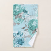 Elégante dentelle Rose Bleue (Serviette à main)