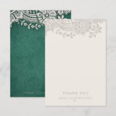 Elégante dentelle vintage rustique mariage merci (Devant / Derrière)