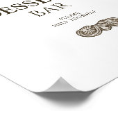 Elegante dessert bar tafel bord met stenen element poster (Hoek)