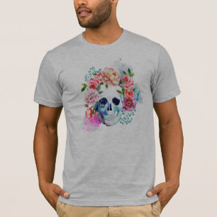 Elegante Dia de los Muertos Bloemenschedel Shirt