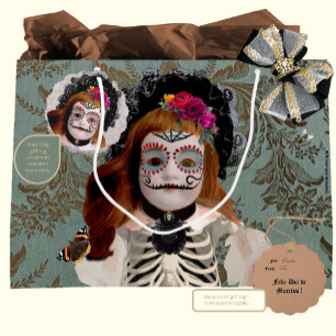 Elegante Día de Muertos Gift Bag Groot Cadeauzakje