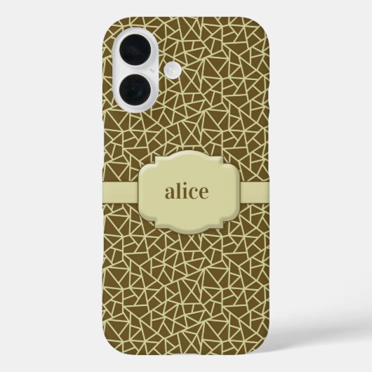 Elegante diamant geslepen monogram Case-Mate iPhone case (Achterkant)