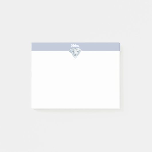 Elegante diamant op periwinkle en wit post-it® notes (Voorkant)