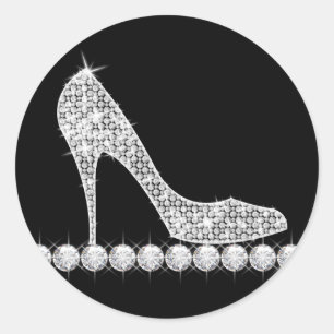 Elegante Diamond High Heel Shoe Stickers