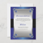 Elegante Diamonds Sapphire Huwelijksdetails Inzets Kaart (Achterkant)