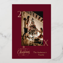 Elegante Diep Bordeaux en Roze Goud Kerstmis