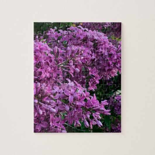 Elegante diep paarse magenta bloemen lilacs legpuzzel (Verticaal)