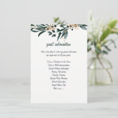 ELEGANTE DIEPBLAUWE BLOEMENBRUILOFT KAART (Staand voorkant)