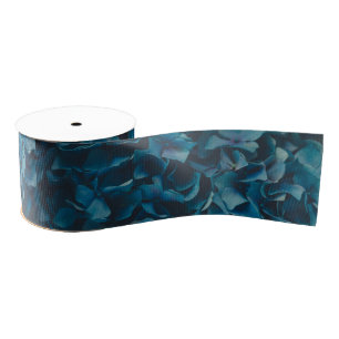 Elegante diepblauwe hortensia's grosgrain lint