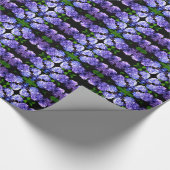 Elegante diepe paarse bloemen maagdenpalmhortensia cadeaupapier (Hoek)