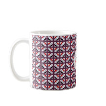 Elegante Diepe Pruim en Rood Geometrisch Patroon
