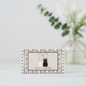 Elegante dierenverzorging Grappige katten  poten s Visitekaartje (Staand voorkant)