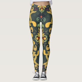 Elegante digitale print Leggings kleurrijk patroon