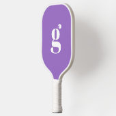 Elegante dikgedrukte monogram initiaal amethist pa pickleball paddle (Links)