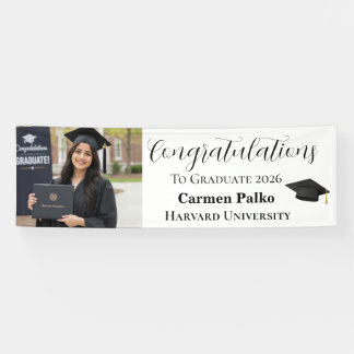 Elegante diploma-banner | Klas van 2026 Spandoek