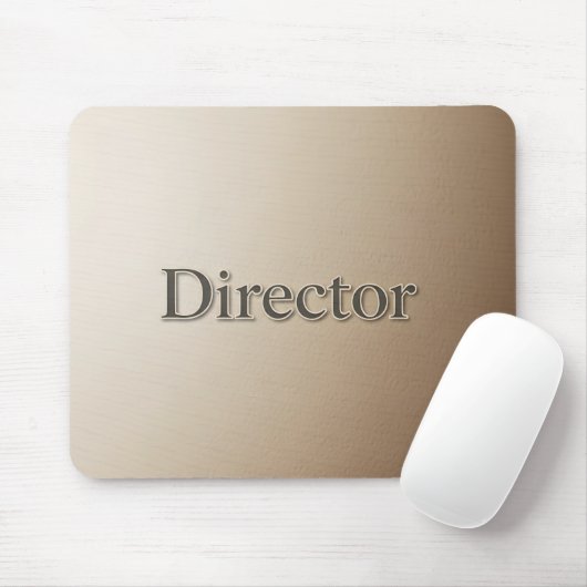 Elegante Directeur Titel Gestructureerd Zandsteen  Muismat (Met muis)