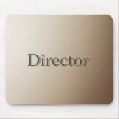 Elegante Directeur Titel Gestructureerd Zandsteen  Muismat (Voorkant)