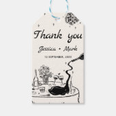 Elegante Disco bruiloft dank u Cadeaulabel (Voorkant)