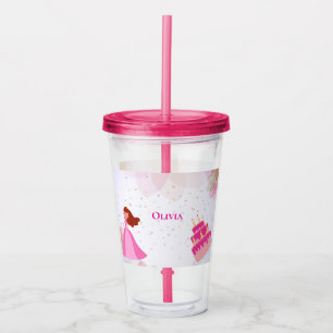 Elegante Disney-prinses verjaardag Acryl Drinkbeker