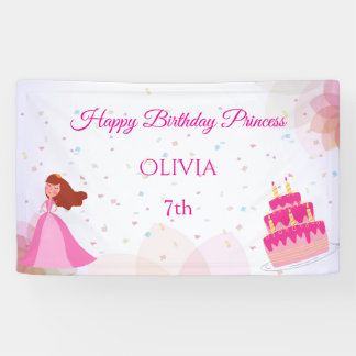 Elegante Disney-prinses verjaardag Spandoek