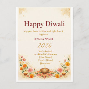 Elegante Diwali-wenskaart Briefkaart