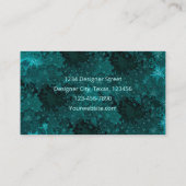 Elegante Donker Blauwgroen Antiek Waterverf Visitekaartje (Achterkant)
