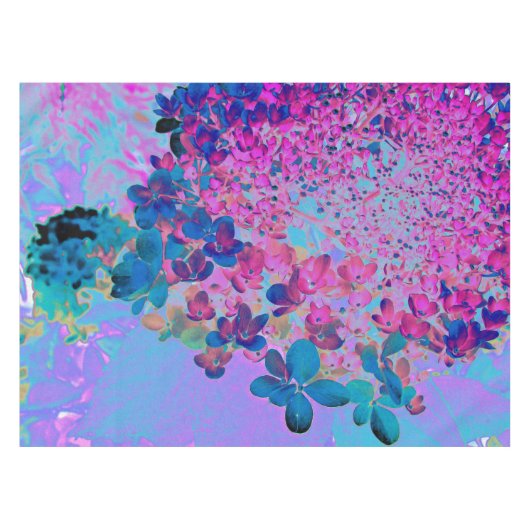 Elegante donkerblauwe en magenta Limelight Hortens Tafelkleed (Voorkant (Horizontaal))