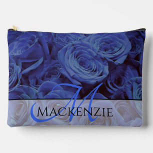 Elegante donkerblauwe rozen blauw bloemblauw etui