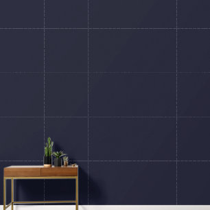 Elegante donkerblauwe vlierbes effen effen modern behang