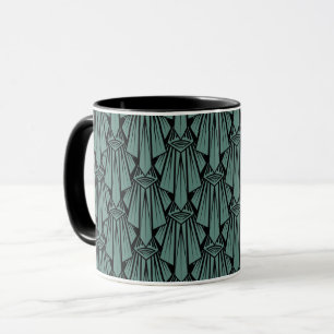 Elegante donkere art deco abstracte geometrische e mok
