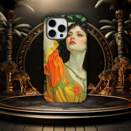 Elegante Donkere Art Nouveau Vrouw iPhone 16 Pro Max Hoesje