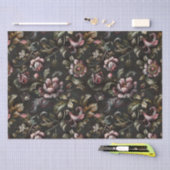 Elegante donkere barokke schilderij bloemen Decoup Tissuepapier (Craft)