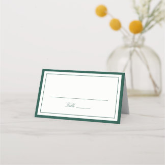 Elegante donkere jager groene rand frame trouw 