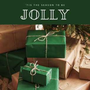 Elegante donkere olijfgroen Solid Christmas Cadeaupapier