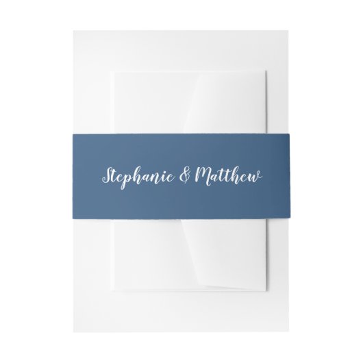 Elegante donkere turquoise en witte script bruilof uitnodigingen wikkel (Voorkant Voorbeeld)