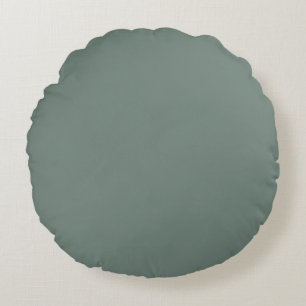 Elegante donkergroene effen kleur rond kussen