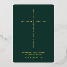 Elegante donkergroene kruis met Schrifttekst