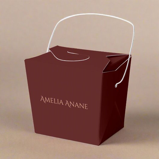 Elegante donkerrode en blushroze script bedankt  bedankdoosjes