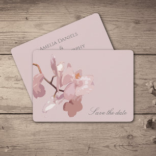 Elegante Donkerroze Orchidee Bewaar de datum Save The Date