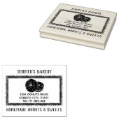 elegante donuts zelfgemaakte bakkerij rubberstempel (Gestempeld)