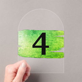 Elegante doorschijnende tafelnummers acryl uitnodigingen