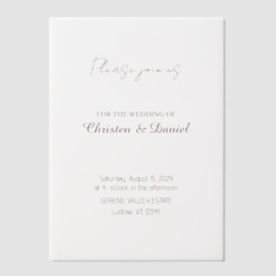 Elegante doorzichtige trouwuitnodiging cover vellum uitnodigingen