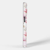 Elegante  douanenaam | Roze Wildbloemen Case-Mate iPhone Case (Achterkant / Rechts)