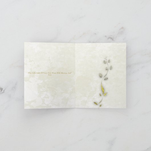 Elegante Dove doop uitnodiging (Binnen)