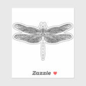 Elegante Dragonfly tekening Sticker (Vel)