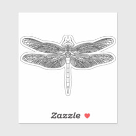 Elegante Dragonfly tekening Sticker