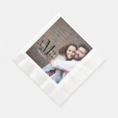 Elegante drie Initialen foto bruiloft papier serve Servetten (Hoek)
